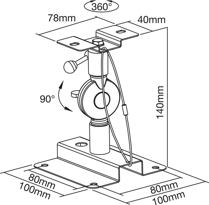 Produktbild InLine Lautsprecher Wandhalterung (1 Paar, Wandmontage)