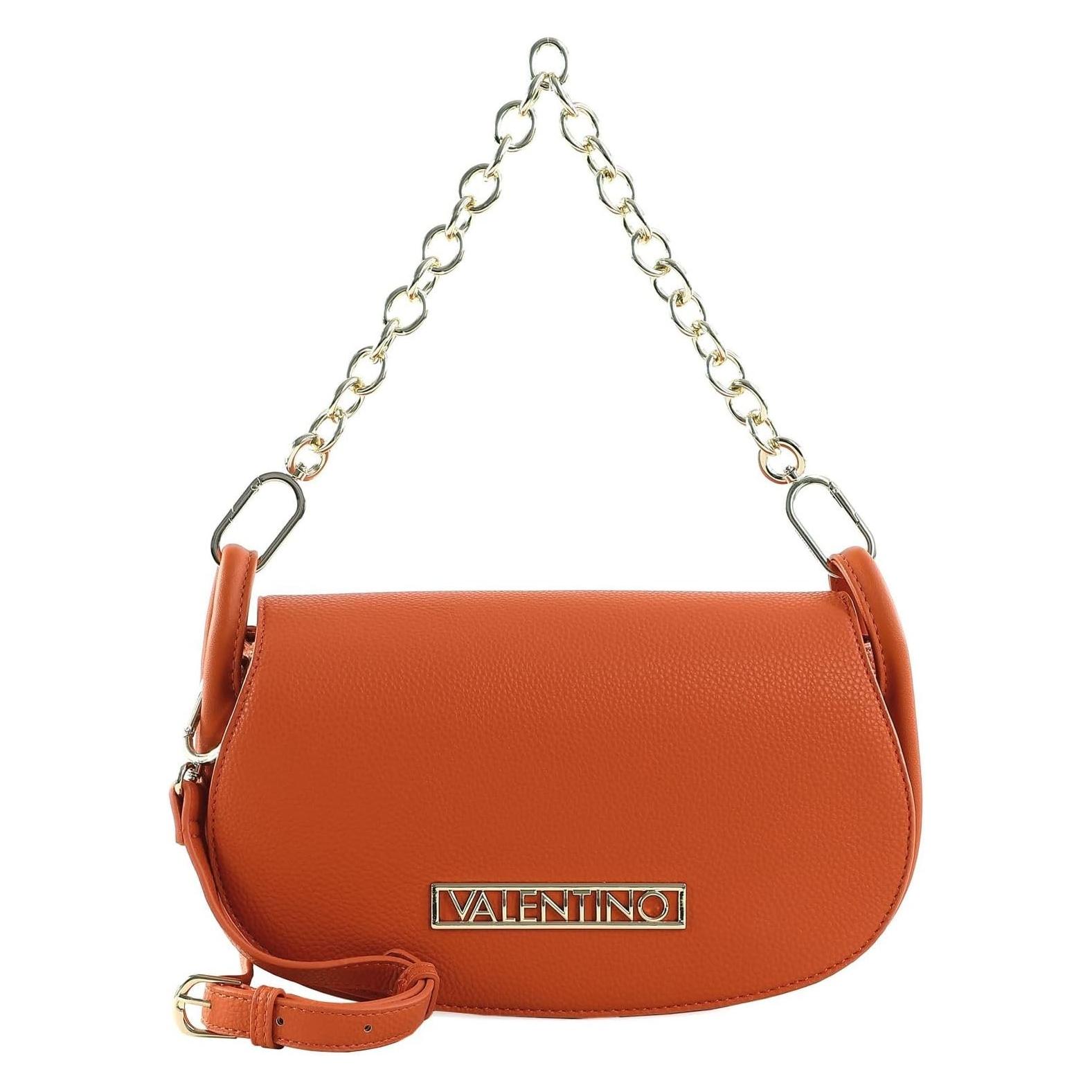 Valentino, Damen, Handtasche, Vinile Flap Bag M Mit Schlichtem Design Und Raffiniertem Stil, Orange