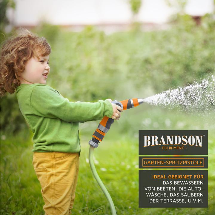 Produktbild Brandson Gartenbrause, Sprühregner, Garten Handbrause für Gartenschlauch, Spritzpistole, robuste Bauweise