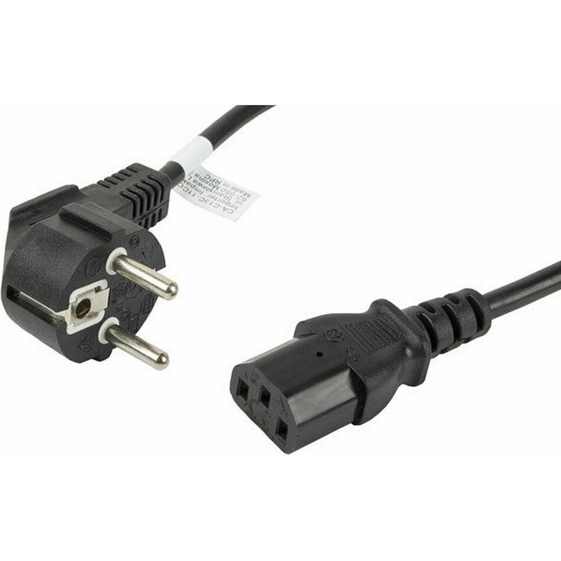 Lanberg Nero Ca-C13c-11Cc-0018-Bk Cavo Di Alimentazione 1 8 M Accoppiatore C13 Cee7/7 (1.80 M), Cavo Di Alimentazione,