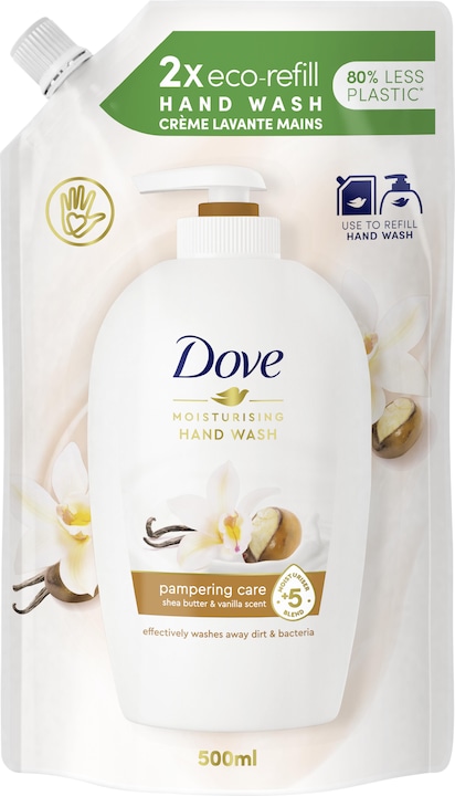 Dove Purely Pamperin (Handseife Nachfüllpackung, Flüssigseife, 500 ml)
