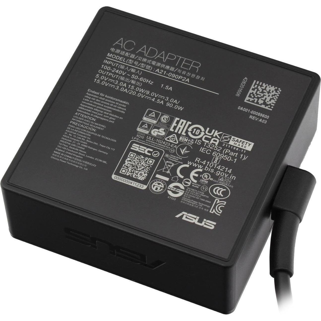 ASUS 0A001-00059600 (90 W), Notebook Netzteil, Schwarz