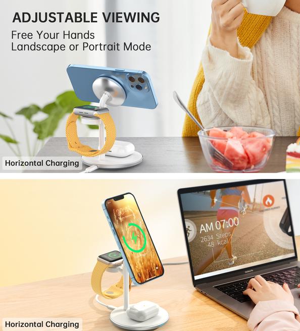 Produktbild Choetech 15W 3 in 1 Drahtloses LadegerÃ¤t T585 F (15 W)