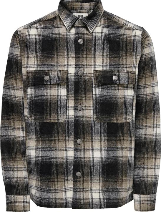Produktbild Only & Sons Onsbaz Ovr Pkt Brush Check Ls Shirt Blue (M)