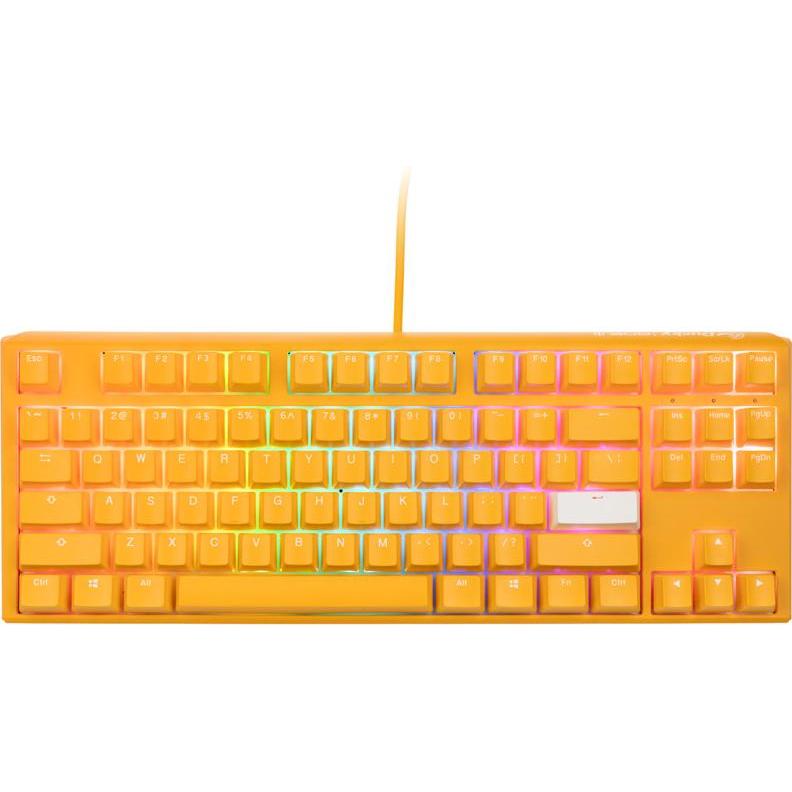 Thumbnail - Ducky One 3 Yellow TKL Gaming Tastatur, RGB LED - MX-Clear (US) (US, Kabelgebunden), Tastatur, Gelb