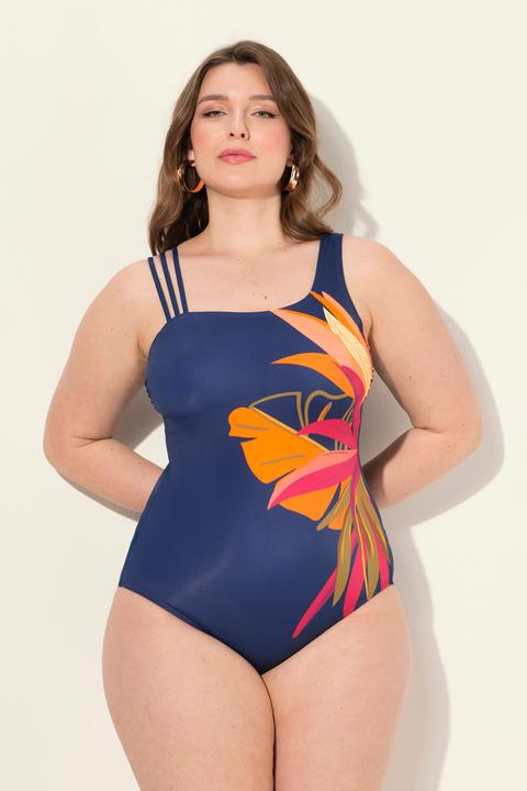 Immagine prodotto Ulla Popken Costume da bagno con foglie, coppe morbide, spallina decorativa e materiale riciclato (62)
