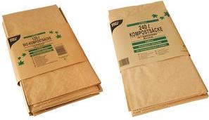 Image du produit Papstar Sacs à compost, brun, 240 litres, 2pcs. en papier kraft 2 plis, épaisseur : 70 g/m², résistance à (2 x, 240 l)