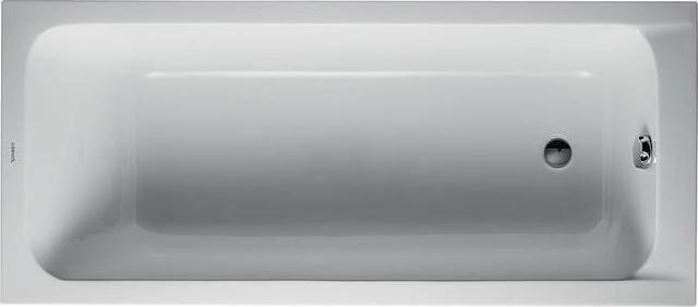 Actual product image Duravit Rectangular bathtub moulded body bath D-Code 70 x 160 cm white smooth 7000960000000 (100 l, 160 cm, 70 cm)