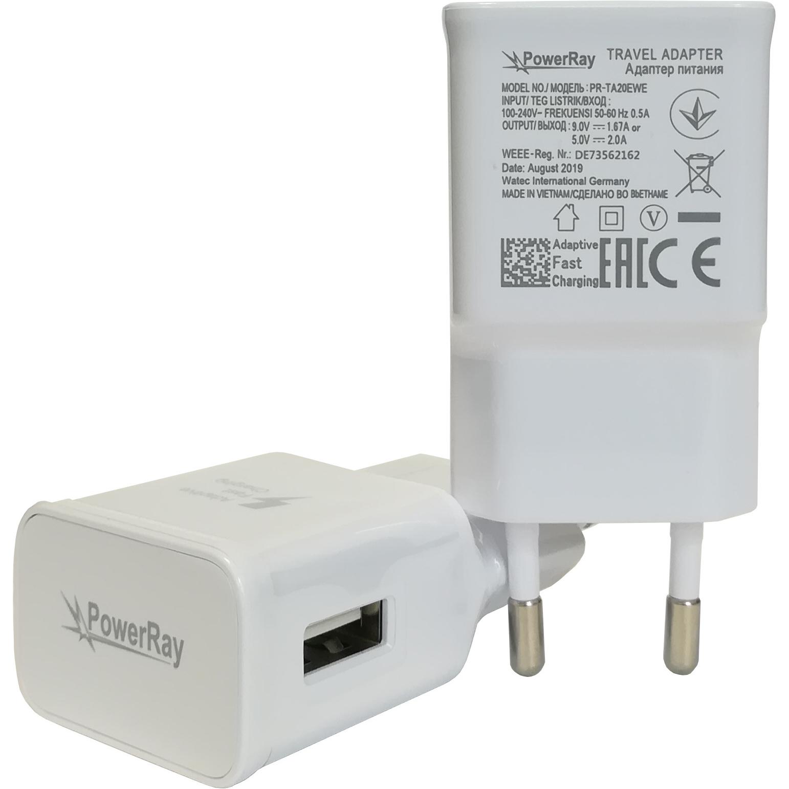 Thumbnail - PowerRay PR-TA20EWE, USB Ladegerät, Weiss