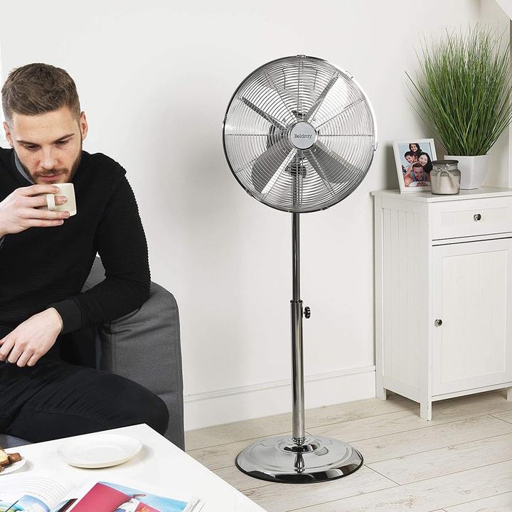 Produktbild Beldray EH3263VDE chrome pedestal fan