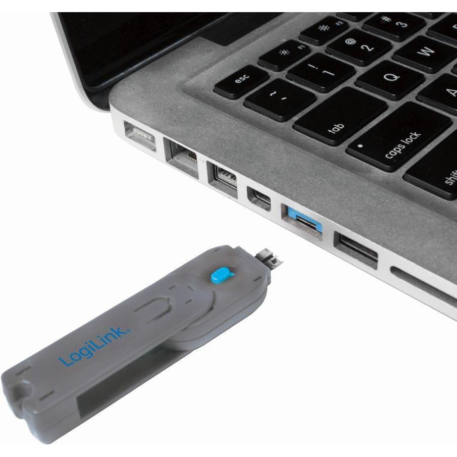 Thumbnail - LogiLink USB Sicherheitsschloss, 1 Schlüssel / 4 Schlösser Schlüssel mit 4 USB-Aufsätzen, effektiver Schutz f, Notebook ...
