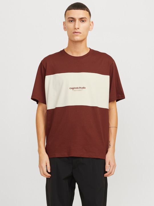 Actual product image Jack & Jones Jorvesterbro Block Tee Ss Crew Styd Aw24 (S)