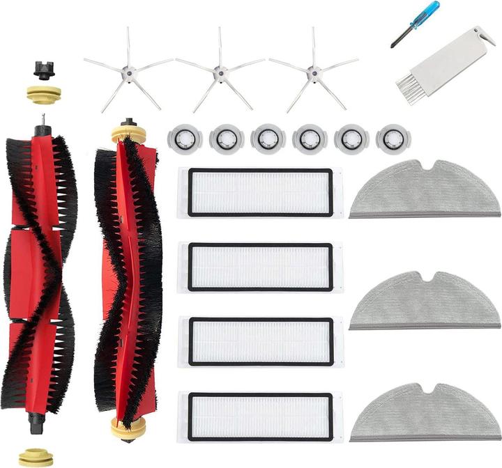 JoyBros Kit de pièces de rechange pour Roborock E4 E5 S6 Pure S6 Blanc