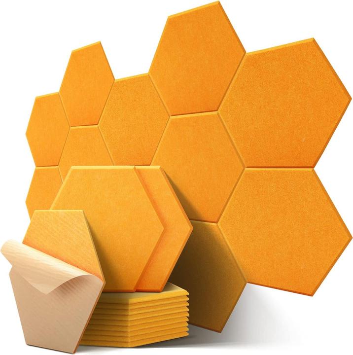 Actual product image Kuchoow Hexagon Acoustic Panels Self-adhesive