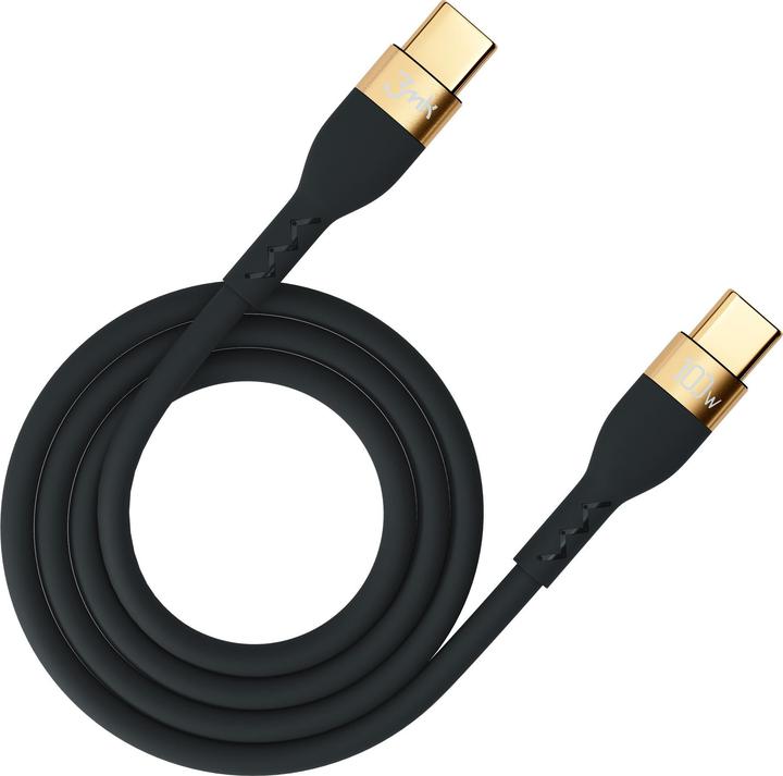Produktbild 3MK HyperSilicone Cable USB-C/USB-C kabel 2m 100W Czarny/Black (2 m, USB 2.0, 100 W)