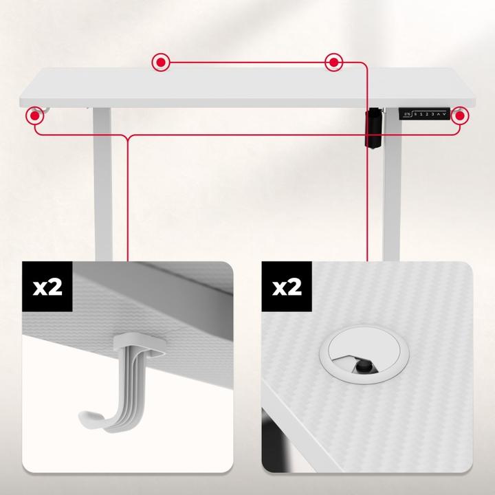 Produktbild Huzaro Biurko gamingowe Hero 8.1 White