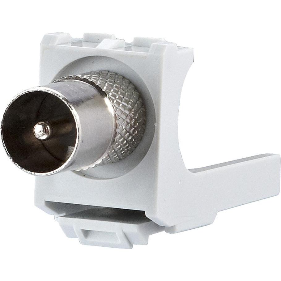 Metz Connect Koax Modul IEC-Stecker 130898-03-I, Elektronikkabel + Stecker, Silber