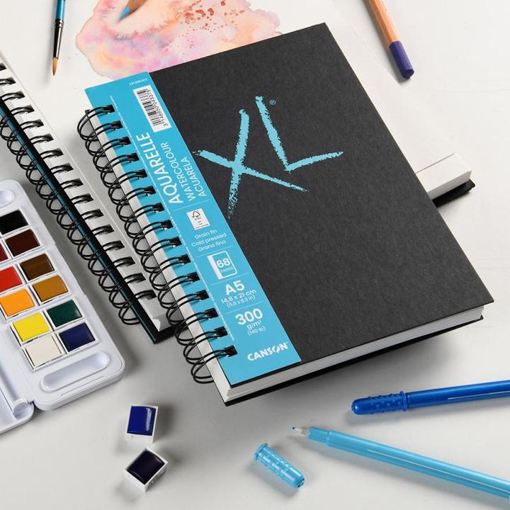 Image du produit Canson Livre Aquarelle (A5, Blanc, Couverture souple)