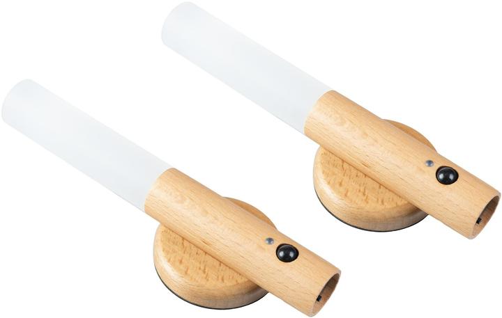 Produktbild FTM Wandleuchte mit Lichtsensor, Hellbraun, 2 Stk. (90 lm, IP20)