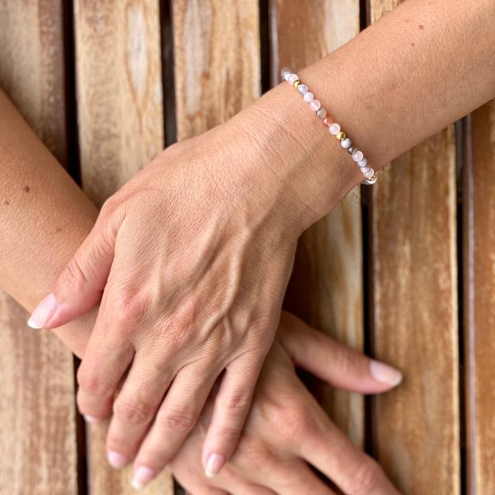 Image du produit Balibay Relina (18 cm, Quartz rose, Agate, Pierre précieuse, Or 14 carats)