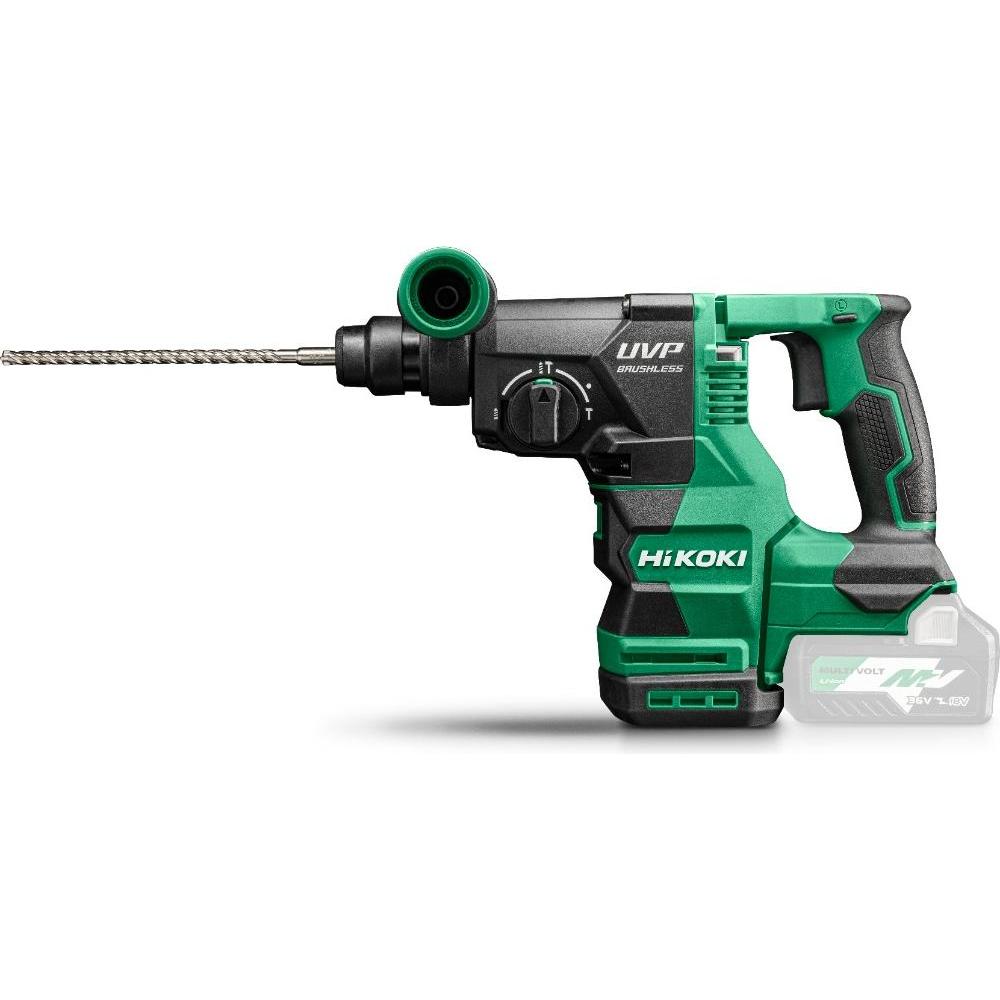 Hikoki, Trapano + Avvitatore a batteria, DH3628DAW4Z Multivolt-Akkuhammer 36V ohne Batterien und Ladegerät