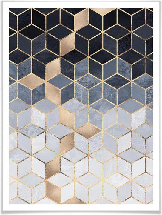 Image du produit Trenddeko Géométrie bleue (24 x 30 cm)