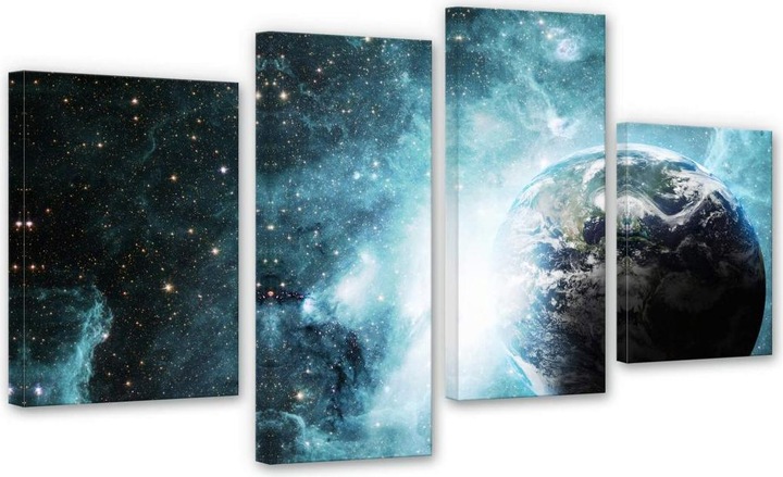 Produktbild Trenddeko In einer fernen Galaxie (4-teilig) (40 x 60 cm, 40 x 100 cm)