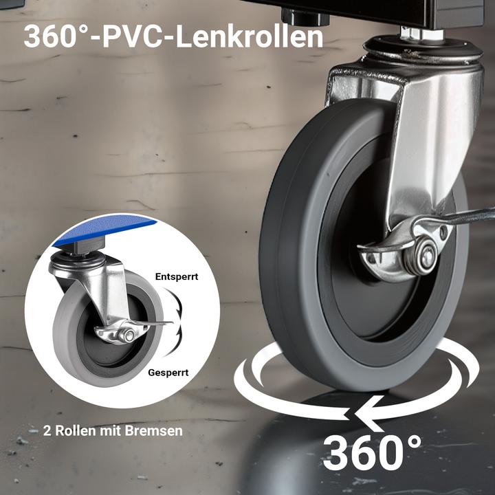 Produktbild Wiltec Rollsitz 150kg Werkstatthocker Rollhocker Werkstattstuhl Arbeitshocker