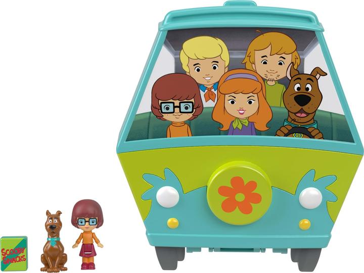 Actual product image Mattel Polly Pocket Micro Dolls and Playset, Scooby Doo Partnership Compact with Scooby and Velma, Toy Car