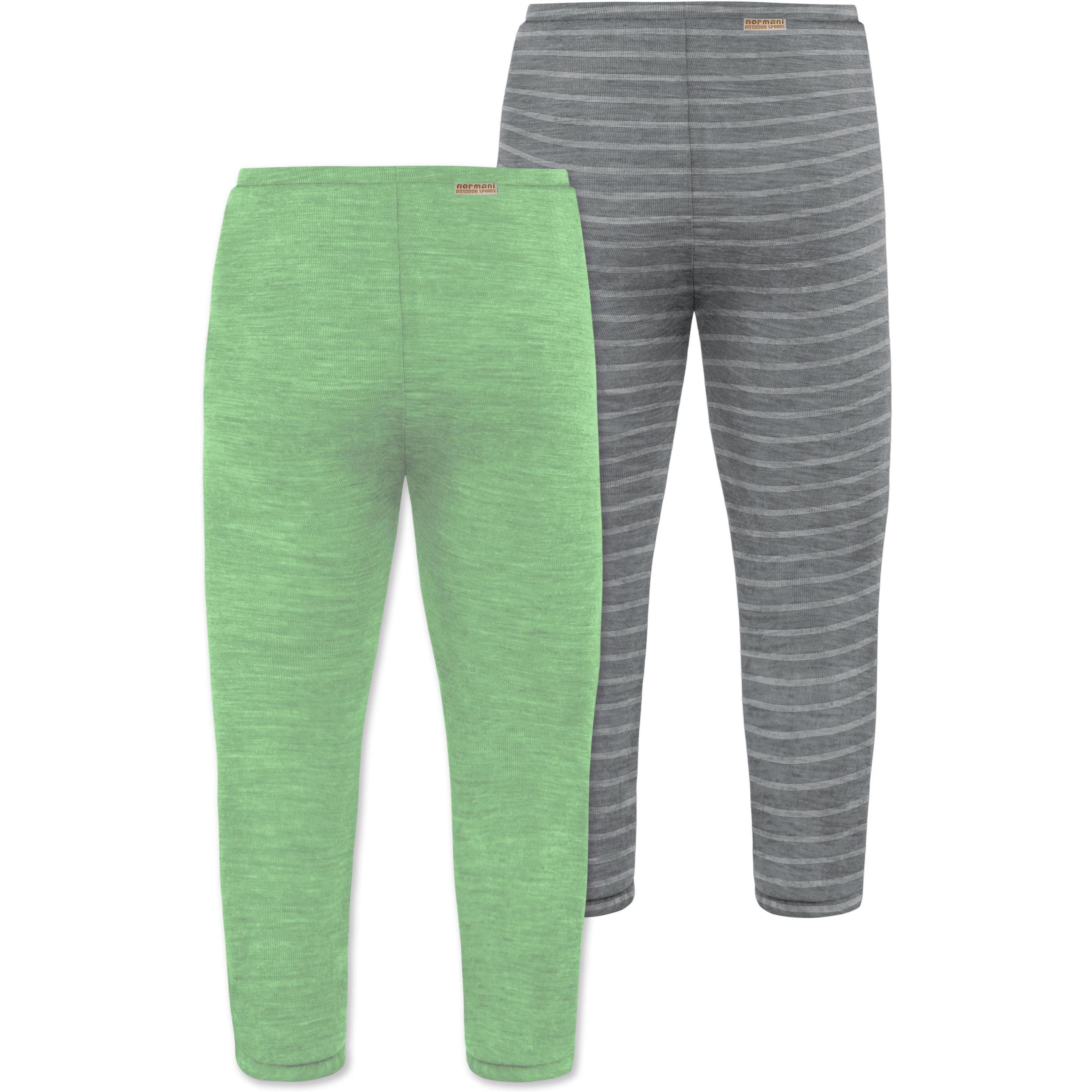 Thumbnail - Normani, Herren, Funktionsunterhose, 2er Pack Baby Merino Unterhose mit Füssen - 9539 (62), Grau, 62