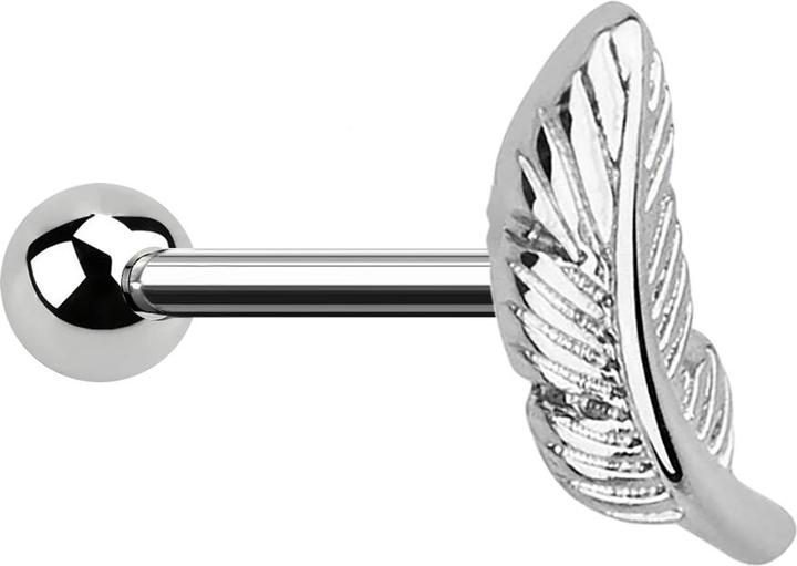 Image du produit Star Piercing Micro Barbell argent avec boule et ressort à droite (Laiton, Acier chirurgical 316L)