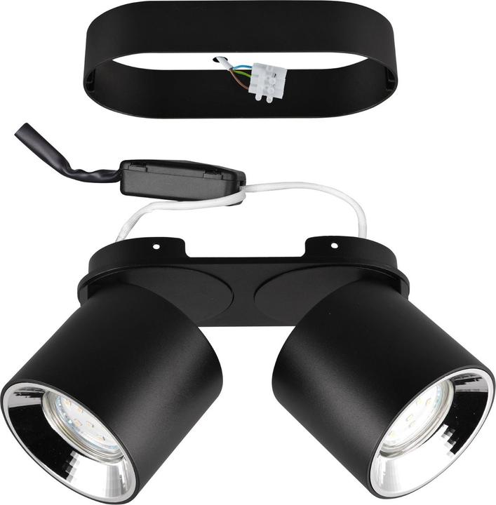 Image du produit Trio Guayana Plafonnier GU10 double noir mat (GU10)