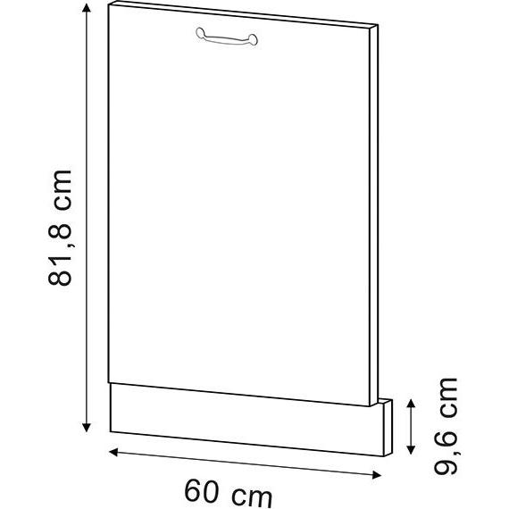 Thumbnail - Vichy Geschirrspülblende R-Line, Beton/Goldkraft Eiche, 60 cm, AP Eiche, Geschirrspüler Zubehör, Grau
