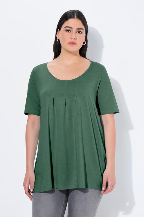 Actual product image Ulla Popken Essential Front Pleat Tee (50, 52)