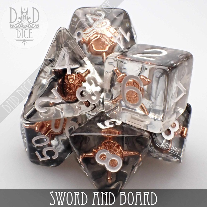 Actual product image DnD Dice Sword and Board Dice Set