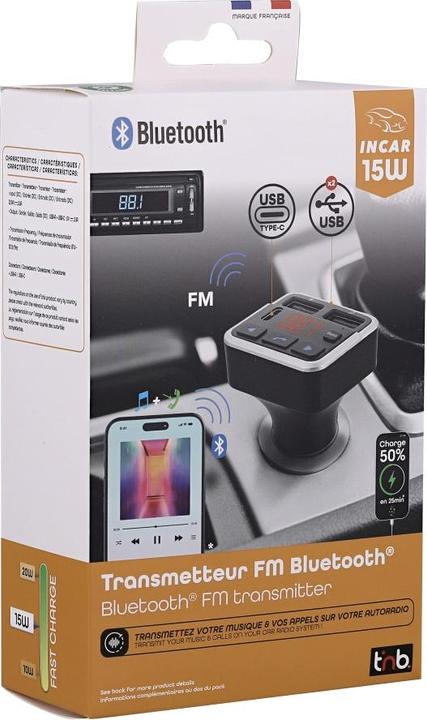 Actual product image T'nB TNB FMCT07V2 3 in 1 Bluetooth FM transmitter