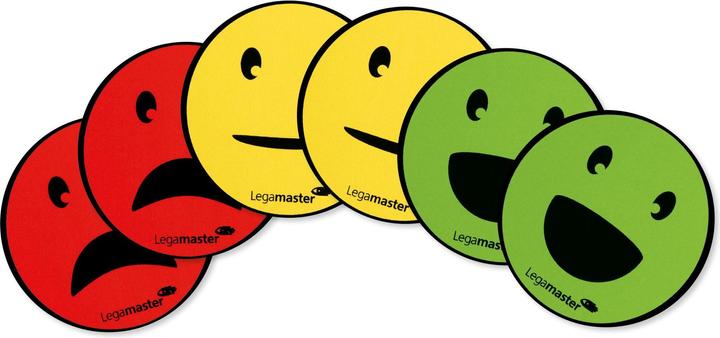 Legamaster LEGAMASTE Symbole Emoticon 50mm 7-123304 (assortiert), Kunststoff 6 Stück (6 x)