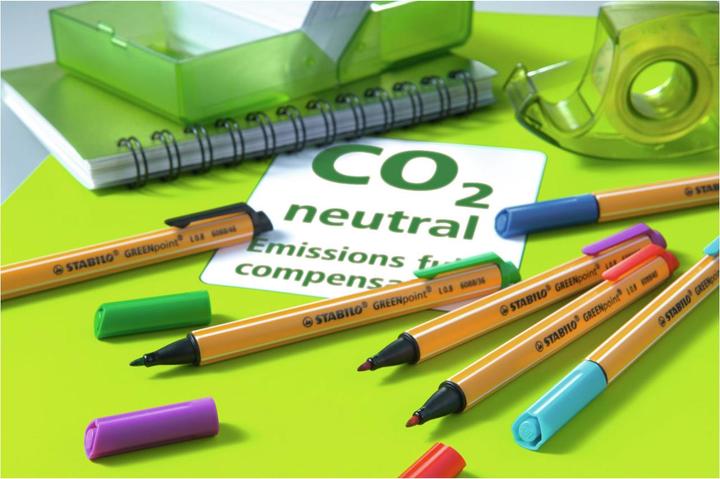 Actual product image STABILO GREENpoint environmentally friendly felt-tip pen (Blue, Red, Green, Black, Lilac, Turquoise, 6 x)