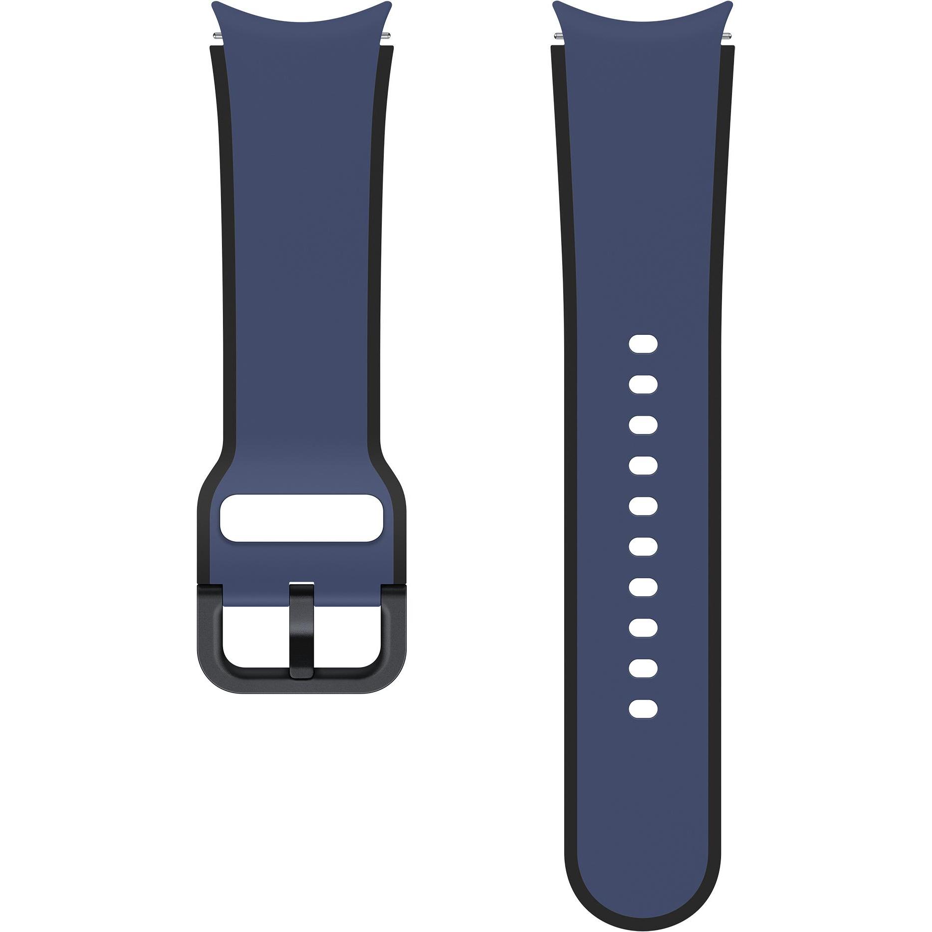 Samsung Sportarmband Two-tone Sport Band Navy Blue (Fluoroelastomer, Galaxy Watch 4, Galaxy Watch 5 Pro), Uhrenarmband, ...