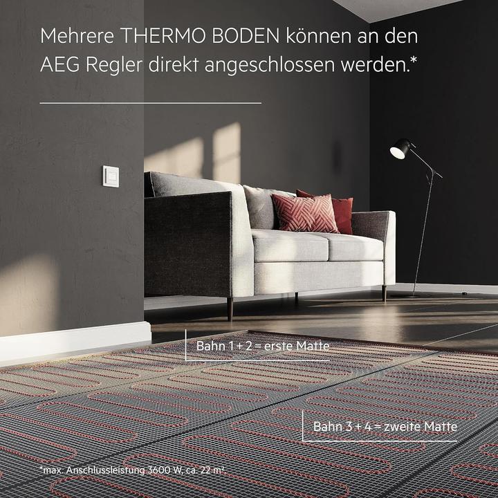 Image du produit AEG Haustechnik Basis Thermo Boden TBS TB 160/6 Set Plus, chauffage au sol électrique, set complet 6 m², 160 W/m²