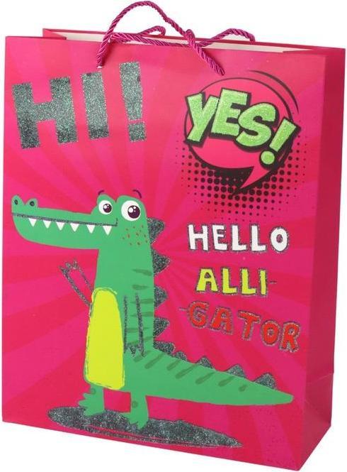 Actual product image Lean Toys Rosa Geschenktüte 32x26x10cm