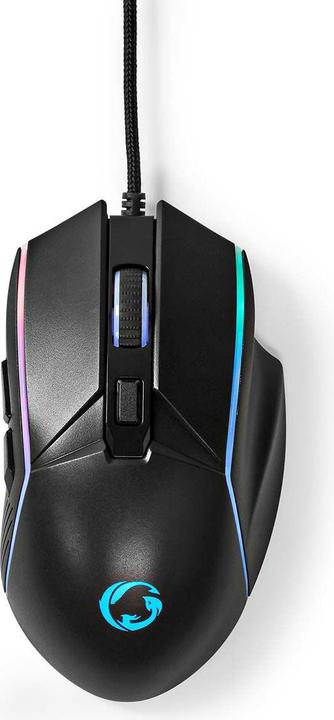 Actual product image Nedis Gaming Mouse | Wired | 800 / 1200 / 2400 / 3200 / 4800 / 7200 dpi | Adjustable DPI | Anz (Cable)