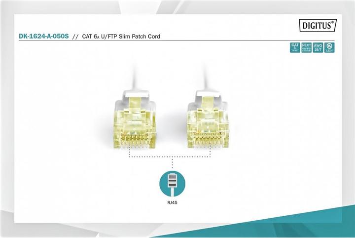Actual product image Digitus Network cable (U/FTP, CAT6a, 5 m)