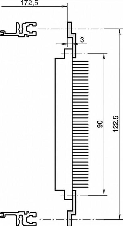 Produktbild Schroff Z-Schiene für Steckverbinder nach EN 60603-2 (DIN 41612) - Z-SCHIENE 84T