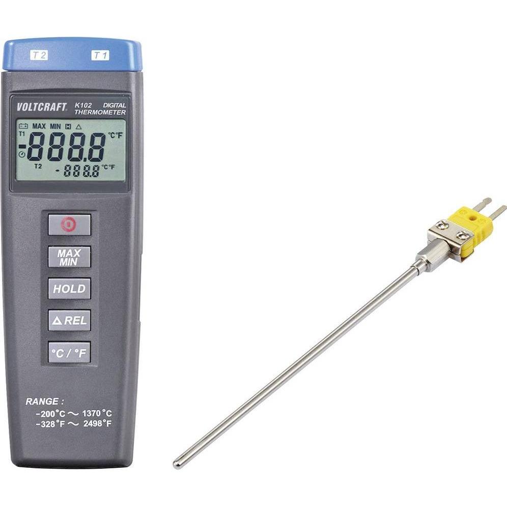 Voltcraft, Detektor, Digital-Thermometer + Tauchfühler