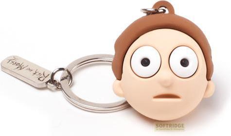 Actual product image Rick And Morty Morty Face 3D Rubber Keychain
