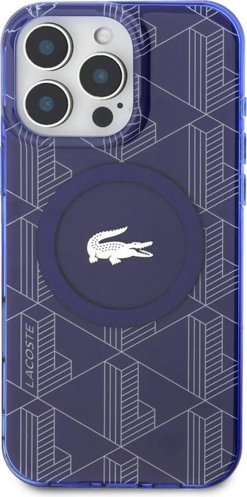 Actual product image Lacoste Etui HC IML Monogram Silver Croc Logo do iPhone 16 Pro MagSafe granatowy (Apple iPhone 16 Pro)