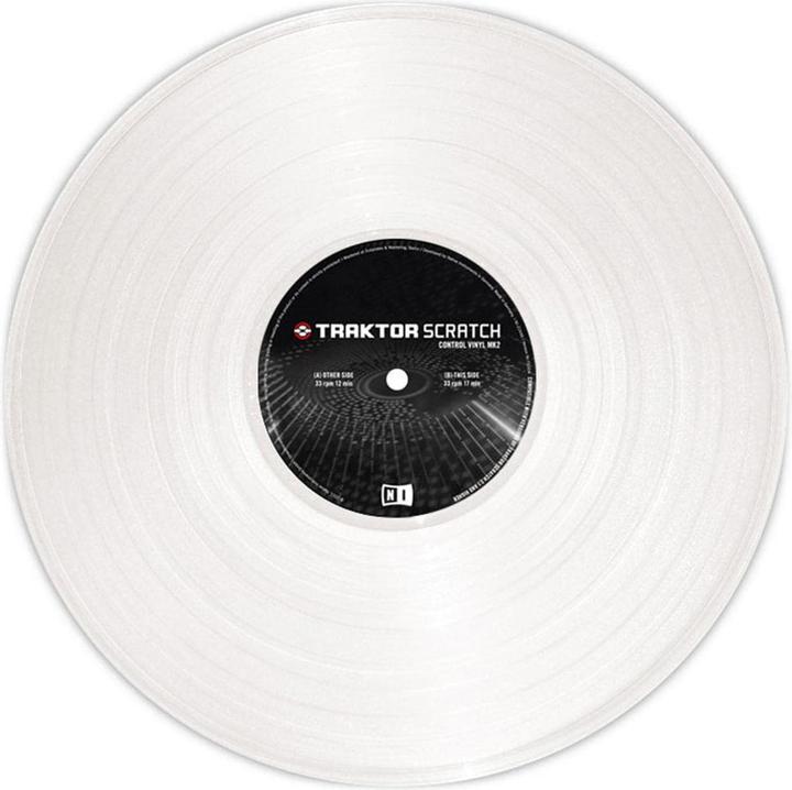 Native NI Traktor Scratch Pro Control Vinyl White MKII
