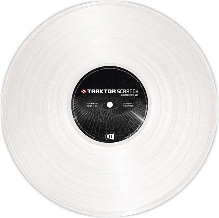 Actual product image Native NI Traktor Scratch Pro Control Vinyl White MKII