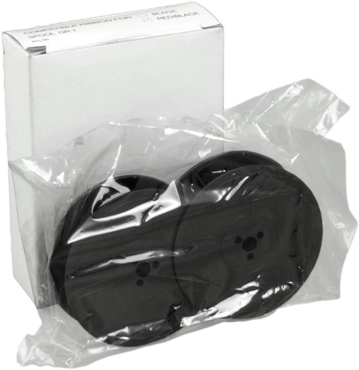 Ampertec Kompa. Farbband DIN 2103 Gr. 1 Nylon schwarz/rot 0001.04 (Rot, Schwarz)